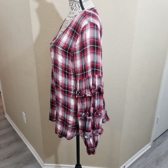 Jane and Delancey‎ plaid blouse sz medium - Picture 2 of 8